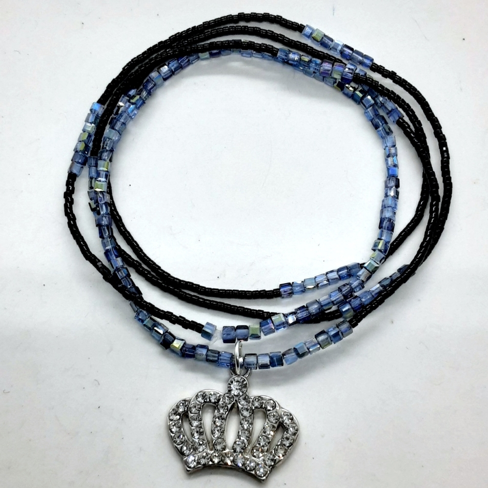 32 inch seed bead stretch wrap bracelet